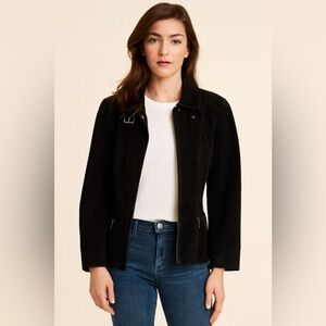 Reitmans Elegant Black suede jacket Outerwear 🍓